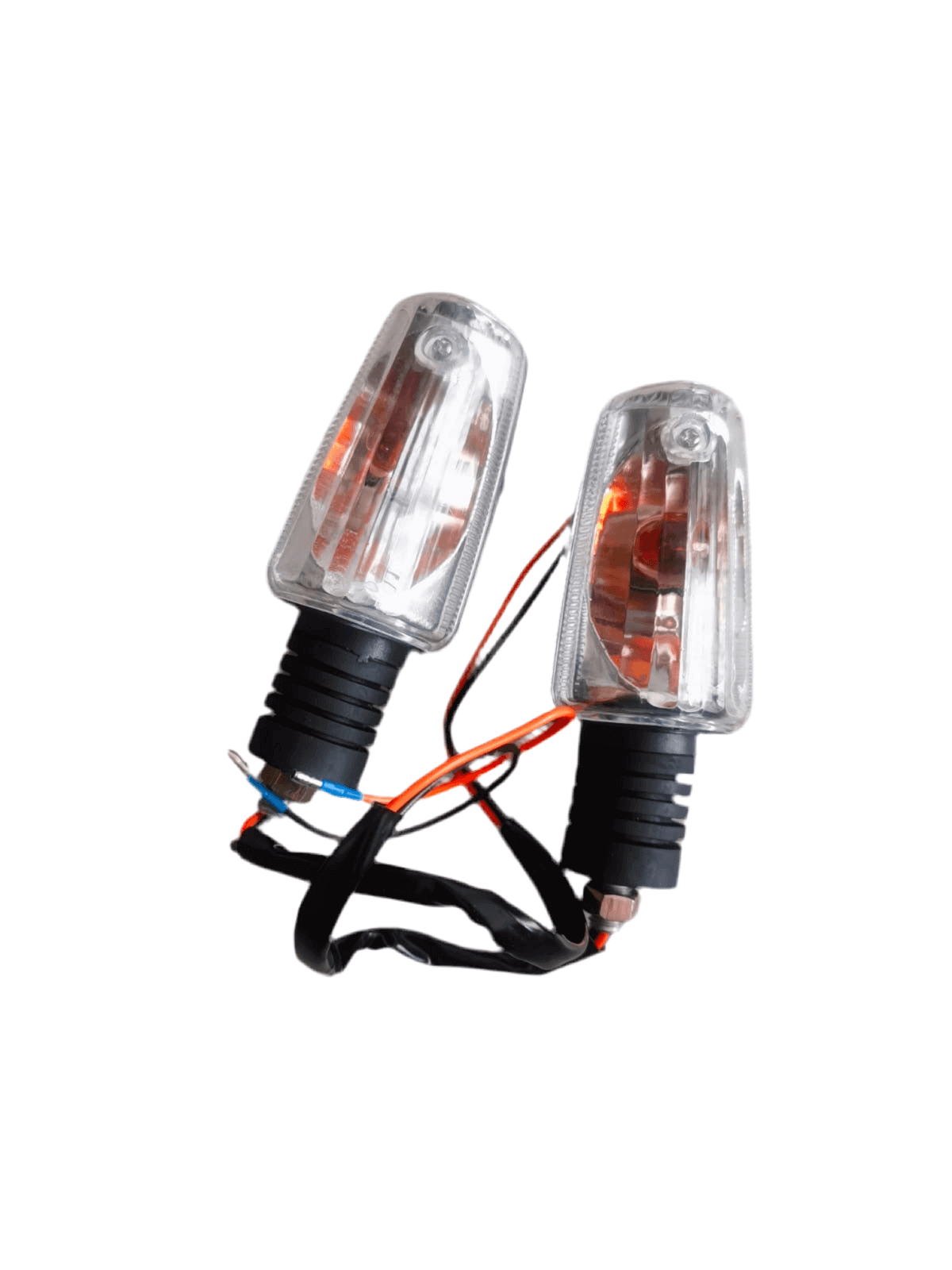 Indicator E-Storm/ Velocity 150 for delivery motorcycles, featuring a clear lens and durable wiring for reliable motor vehicle lighting.