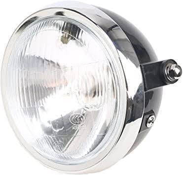 Headlight CGL Velocity 150 for delivery motorcycle with chrome housing and clear lens. Ideal replacement part for enhanced visibility and safety.