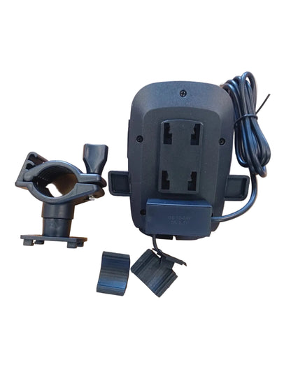 Motorcycle cellphone holder 6.5 inch with charger