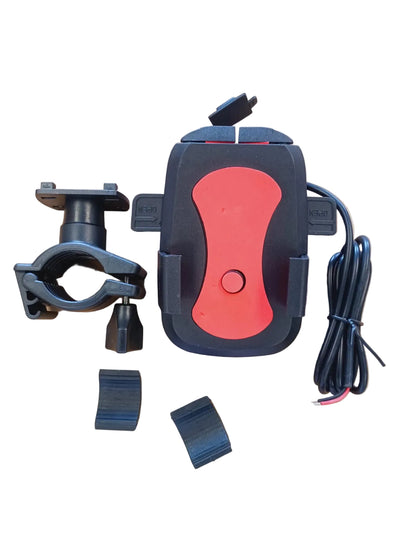 Motorcycle cellphone holder 6.5 inch with charger